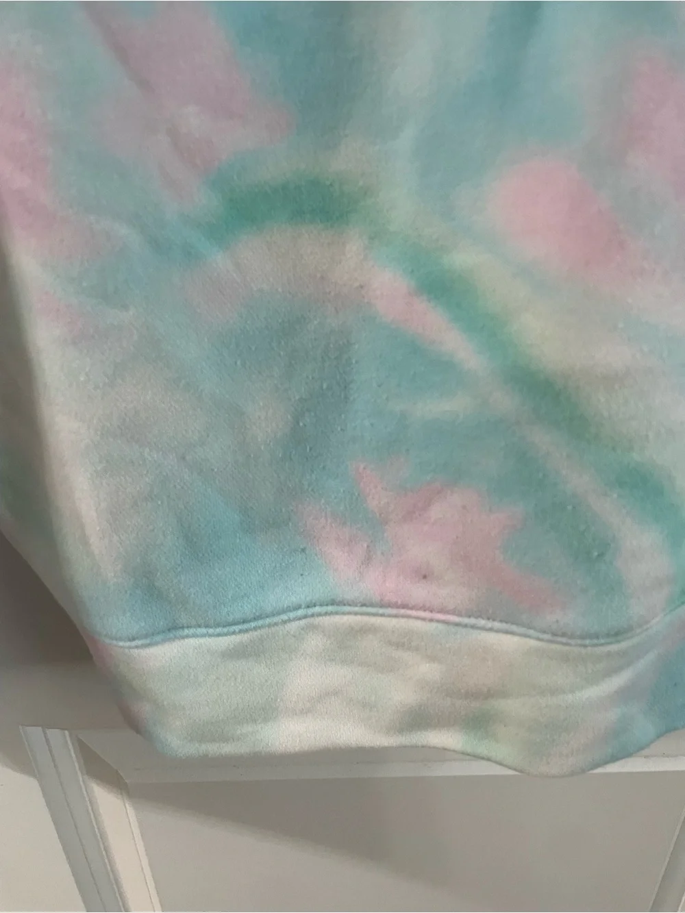 Hollister Pastel Tie-Dye Pullover Hoodie - Pink & Light Blue